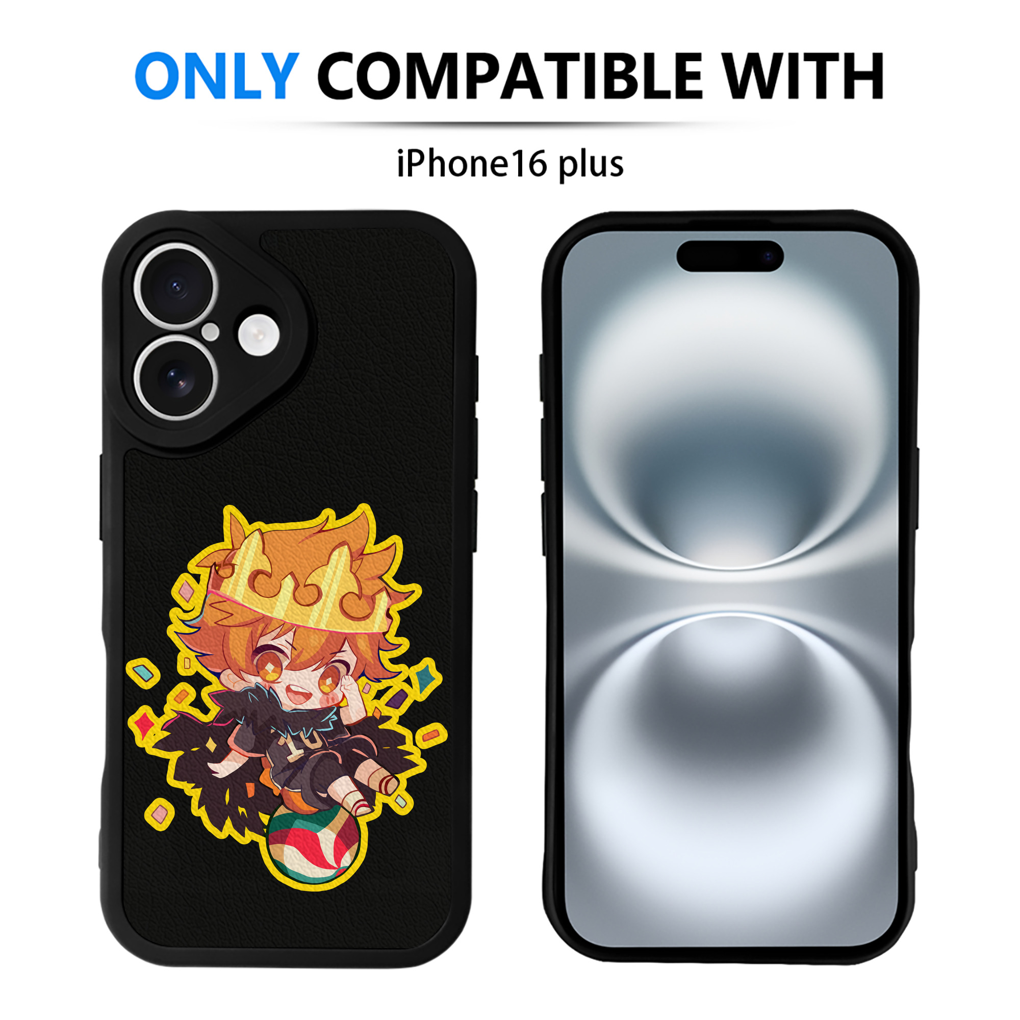 （画像用） ハイキュー!! Haikyu!! 【iPhone 16シリーズ対応】シリコンスマホケース（レザー調） 材質：シリコン